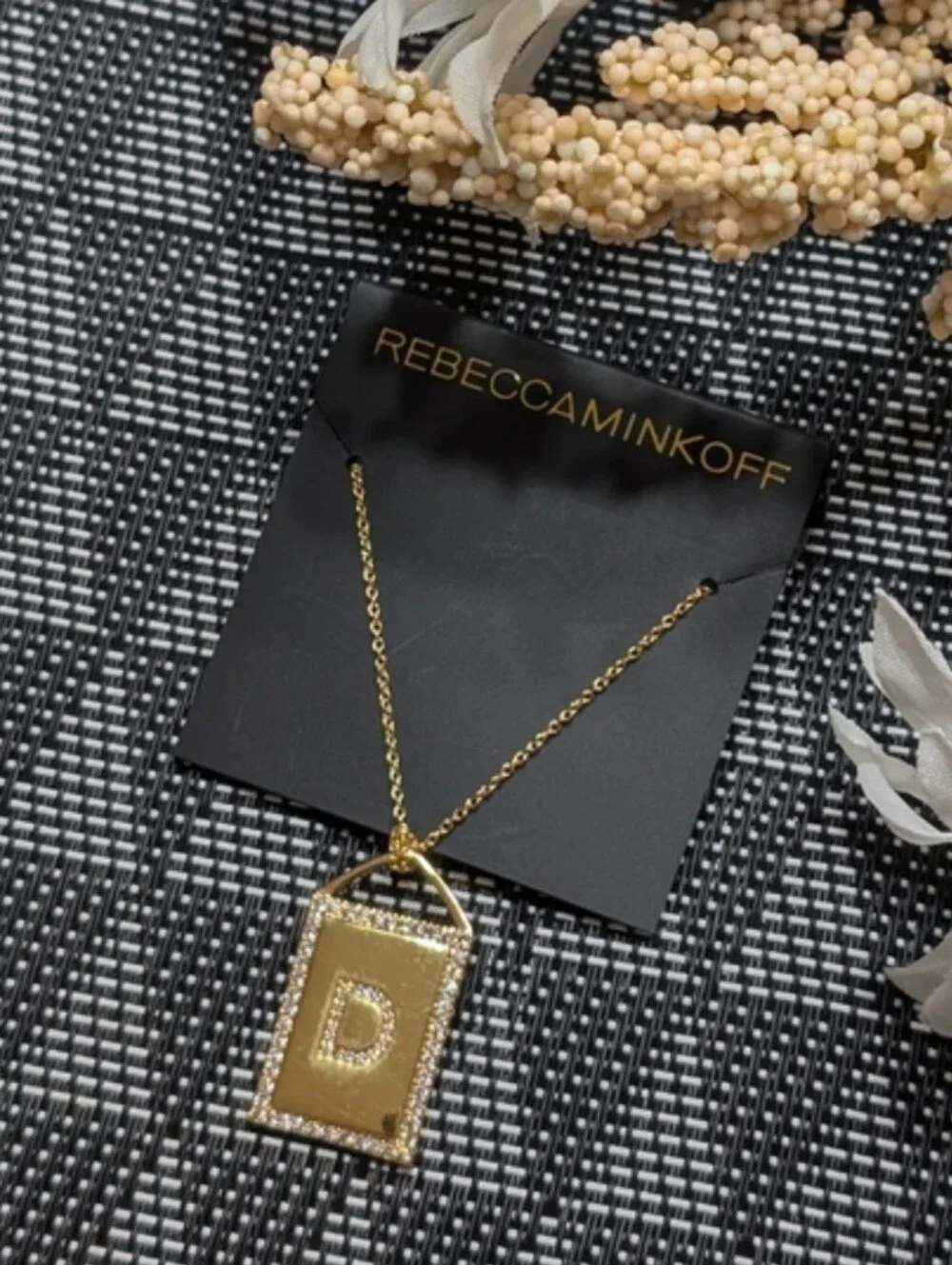 Rebecca Minkoff Gold Initial D Pendant Necklace NEW!